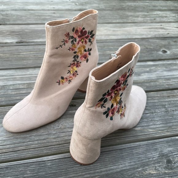 Zara Trafaluc Women Boot Shoes Flower Embroidery H - Picture 6 of 12